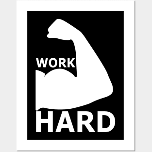 Work Hard - Best Fitness Gifts - Funny Gym Posters and Art